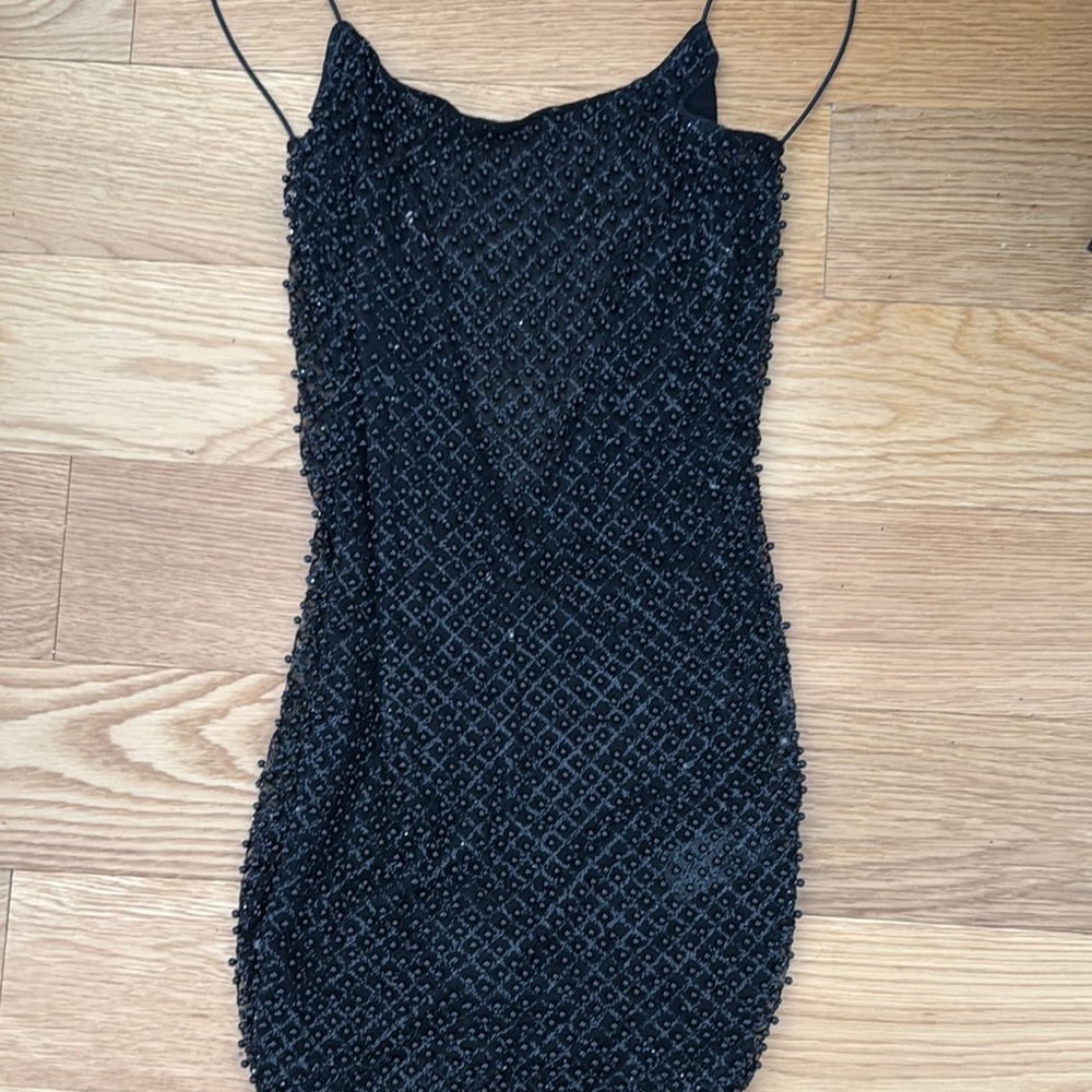 Elegant Black Beaded Dress